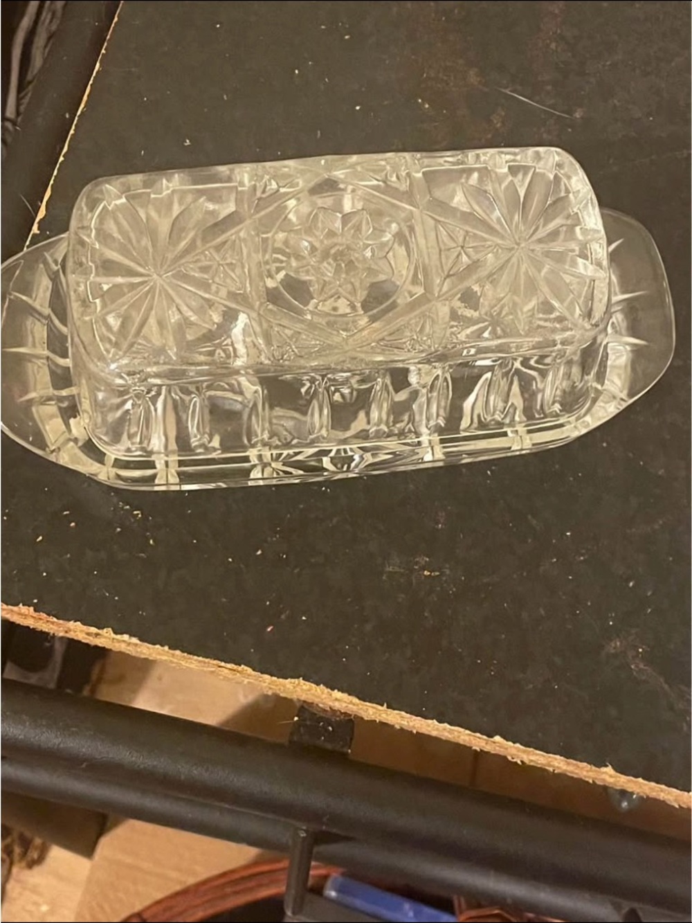 Anchor Hocking Clear Glass Butter Dish